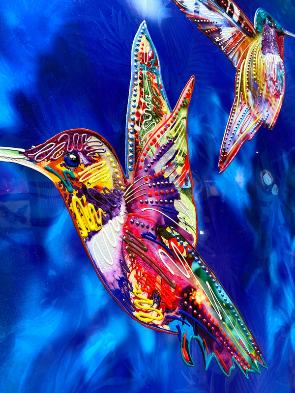 Blue Hummingbirds - SOLD