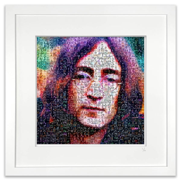 Framed John Lennon artwork