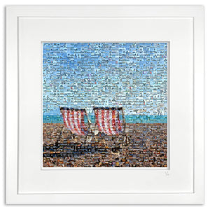 framed deck chairs art